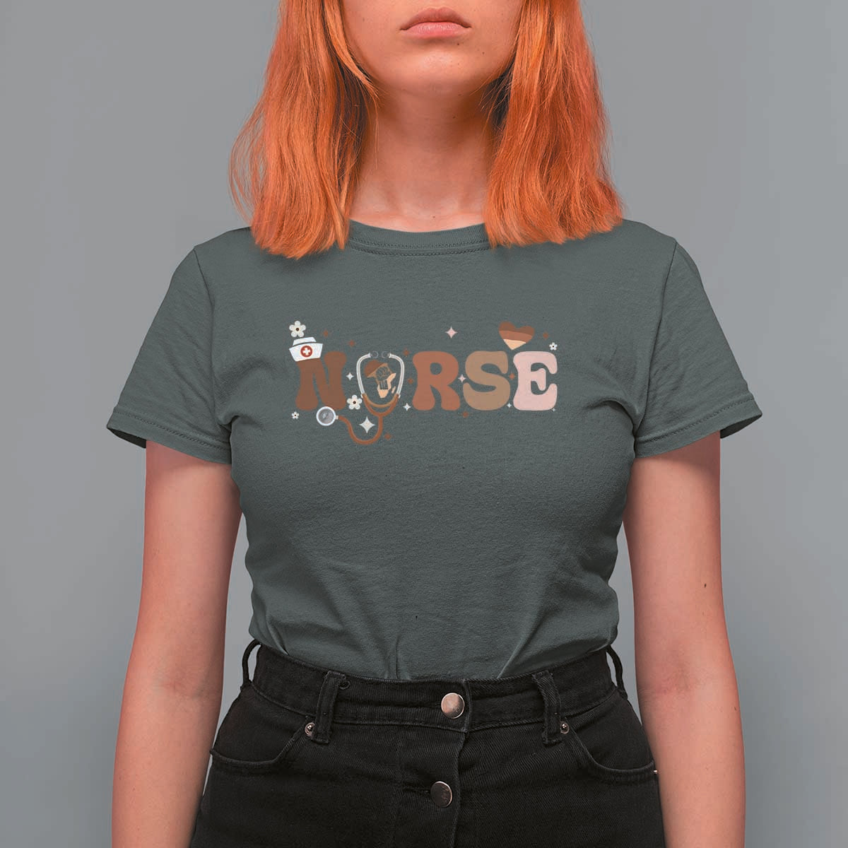 Strong Black Nurse T Shirt For Women African American Healthcare Hero Gift - Wonder Print Shop