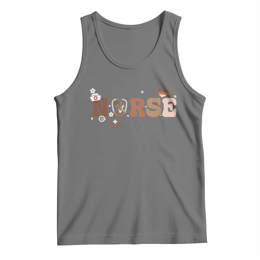 Strong Black Nurse Tank Top African American Healthcare Hero Gift - Wonder Print Shop