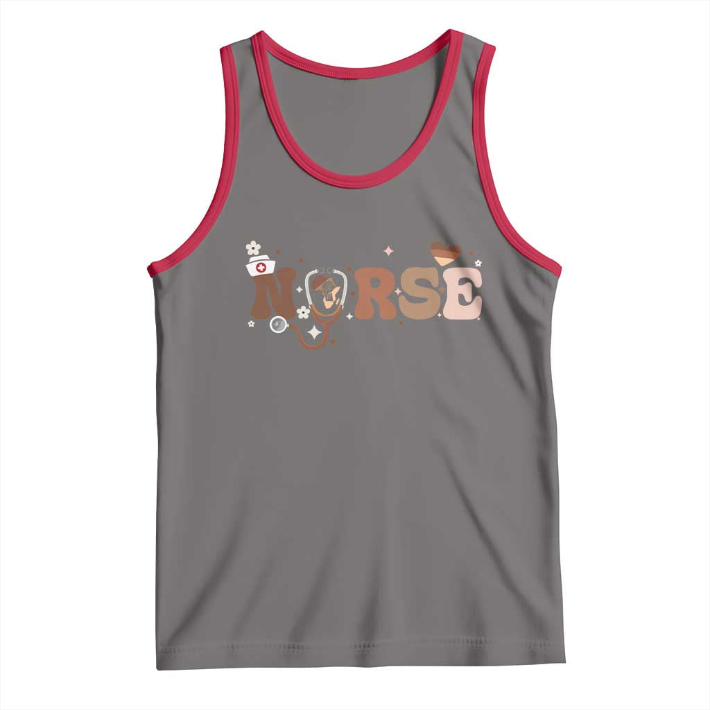 Strong Black Nurse Tank Top African American Healthcare Hero Gift - Wonder Print Shop