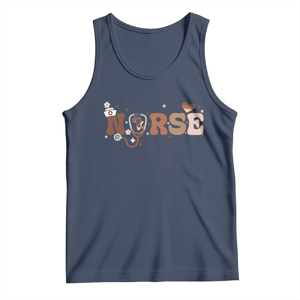 Strong Black Nurse Tank Top African American Healthcare Hero Gift - Wonder Print Shop