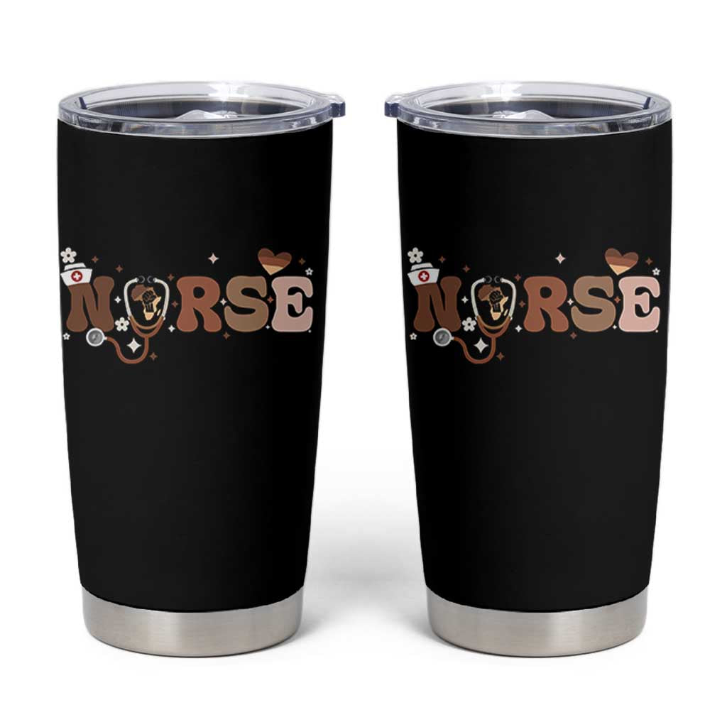 Strong Black Nurse Tumbler Cup African American Healthcare Hero Gift - Wonder Print Shop