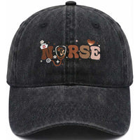Strong Black Nurse Washed Cotton Baseball Cap African American Healthcare Hero Gift