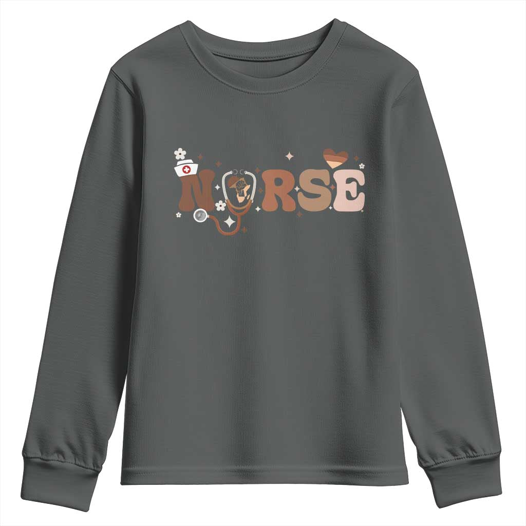 Strong Black Nurse Youth Sweatshirt African American Healthcare Hero Gift - Wonder Print Shop