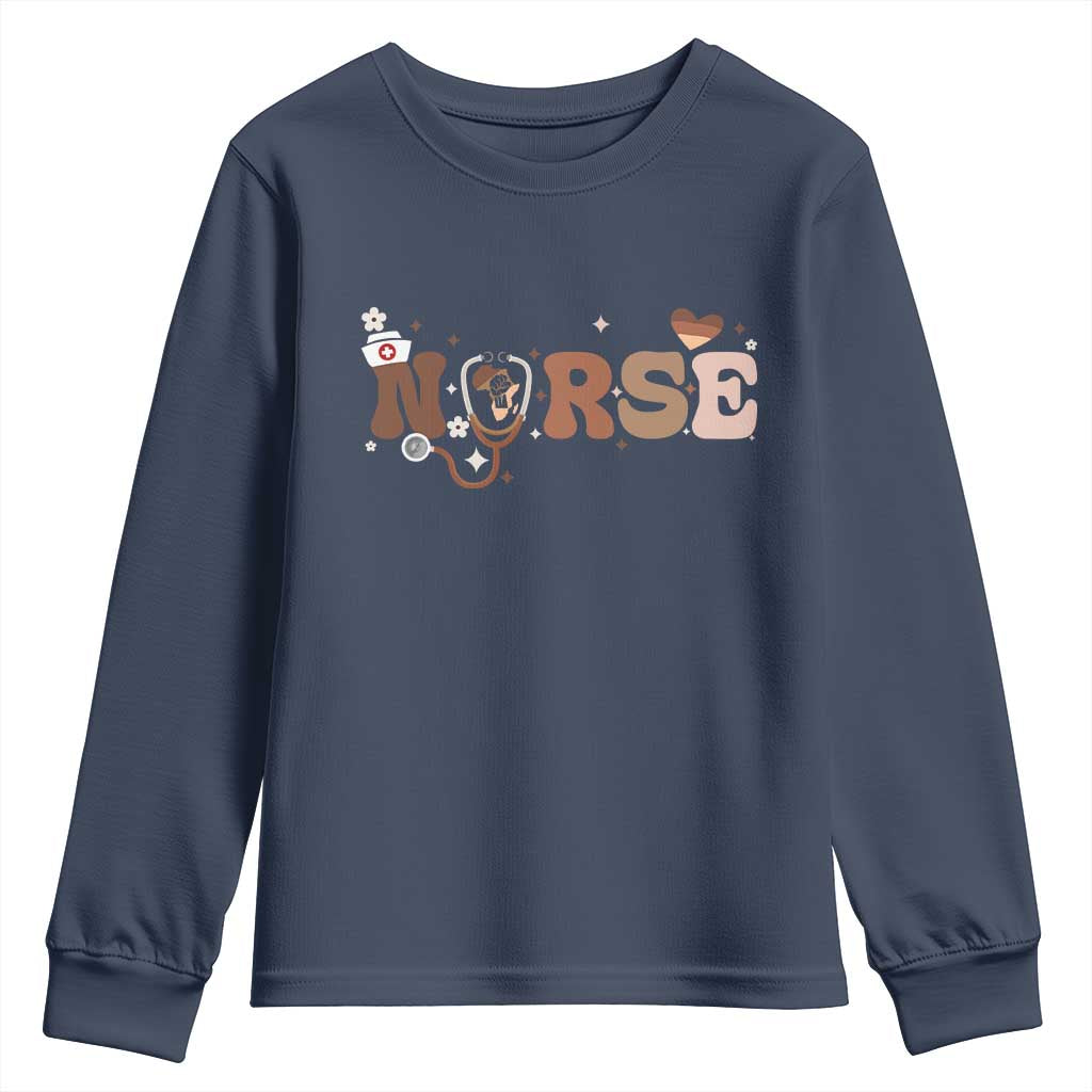 Strong Black Nurse Youth Sweatshirt African American Healthcare Hero Gift - Wonder Print Shop
