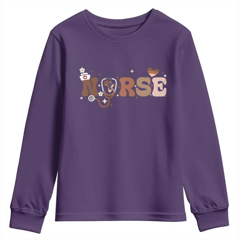 Strong Black Nurse Youth Sweatshirt African American Healthcare Hero Gift - Wonder Print Shop