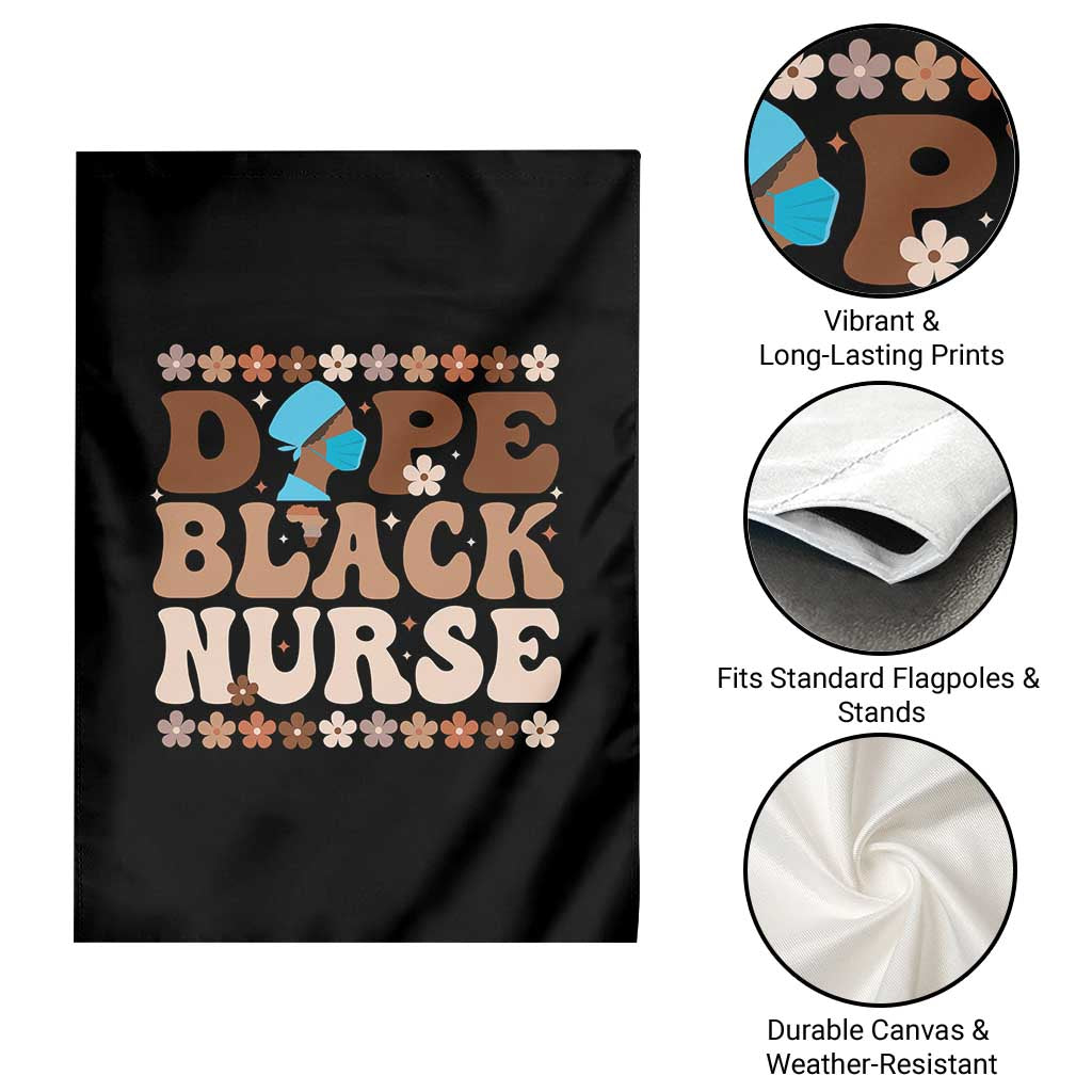 Dope Black Nurse Garden Flag African American Black Nurse Gift - Wonder Print Shop