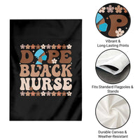Dope Black Nurse Garden Flag African American Black Nurse Gift - Wonder Print Shop