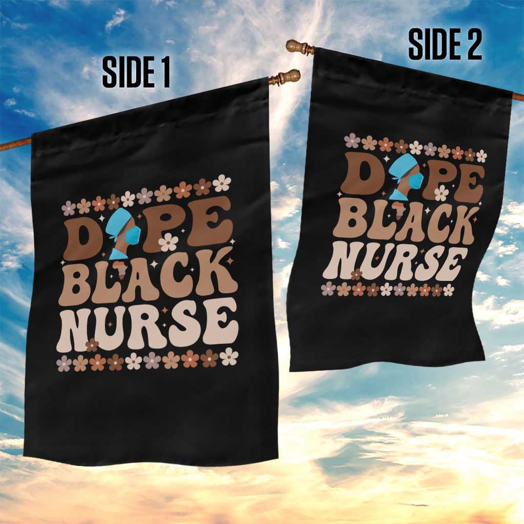 Dope Black Nurse Garden Flag African American Black Nurse Gift - Wonder Print Shop