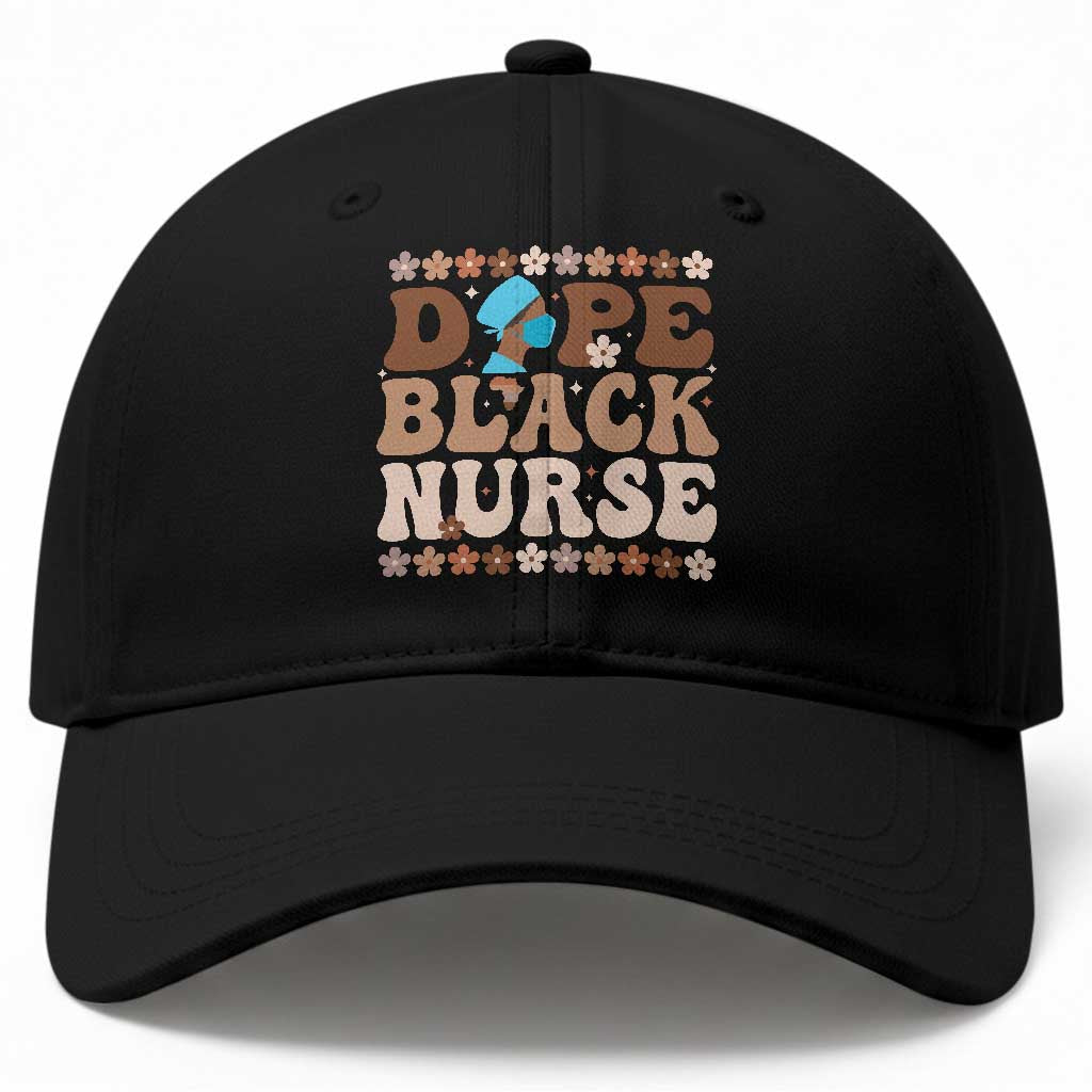 Dope Black Nurse Baseball Cap African American Black Nurse Gift