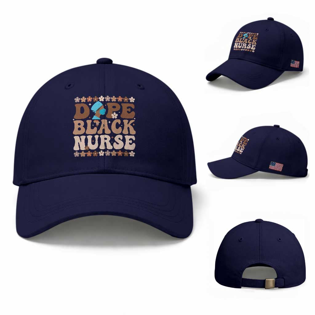 Dope Black Nurse Baseball Cap African American Black Nurse Gift