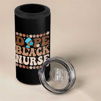 Dope Black Nurse 4 in 1 Can Cooler Tumbler African American Black Nurse Gift - Wonder Print Shop