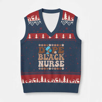 Dope Black Nurse V-Neck Knit Sweater Vest African American Black Nurse Gift - Wonder Print Shop