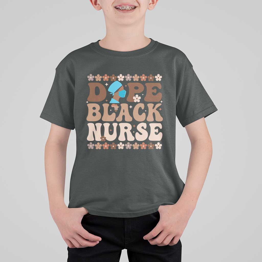 Dope Black Nurse T Shirt For Kid African American Black Nurse Gift - Wonder Print Shop