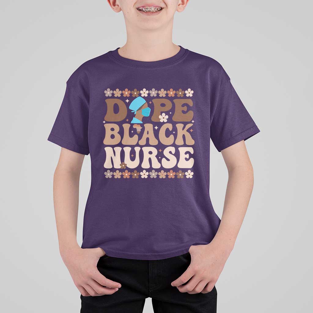 Dope Black Nurse T Shirt For Kid African American Black Nurse Gift - Wonder Print Shop
