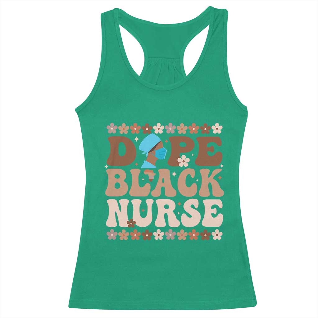 Dope Black Nurse Racerback Tank Top African American Black Nurse Gift - Wonder Print Shop