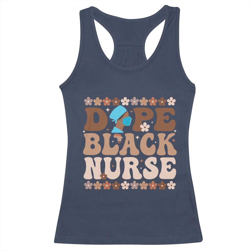 Dope Black Nurse Racerback Tank Top African American Black Nurse Gift - Wonder Print Shop