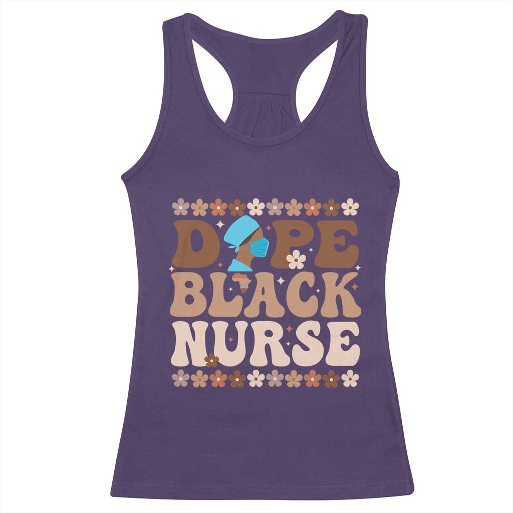Dope Black Nurse Racerback Tank Top African American Black Nurse Gift - Wonder Print Shop