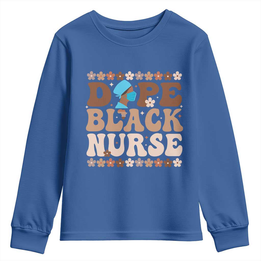 Dope Black Nurse Youth Sweatshirt African American Black Nurse Gift - Wonder Print Shop