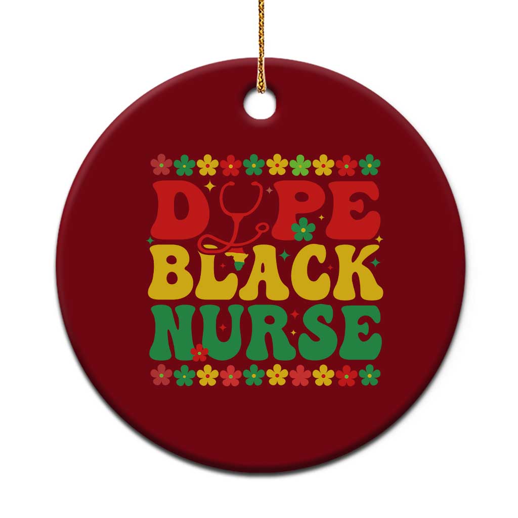 Melanin Queen Nursing Black History Month Gift Ceramic Ornament Dope Black Nurse