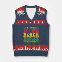 Melanin Queen Nursing Black History Month Gift V-Neck Knit Sweater Vest Dope Black Nurse