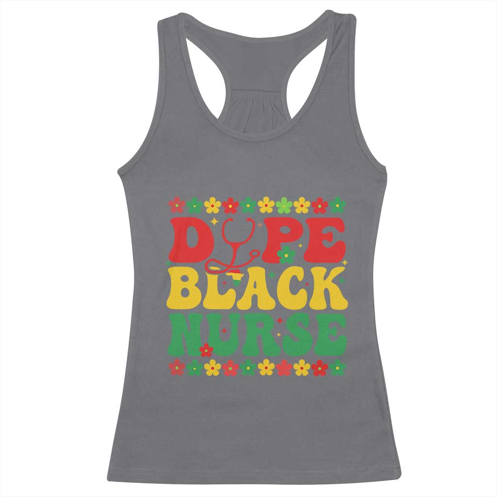 Melanin Queen Nursing Black History Month Gift Racerback Tank Top Dope Black Nurse