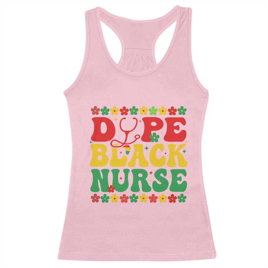 Melanin Queen Nursing Black History Month Gift Racerback Tank Top Dope Black Nurse