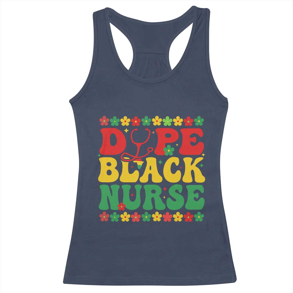 Melanin Queen Nursing Black History Month Gift Racerback Tank Top Dope Black Nurse