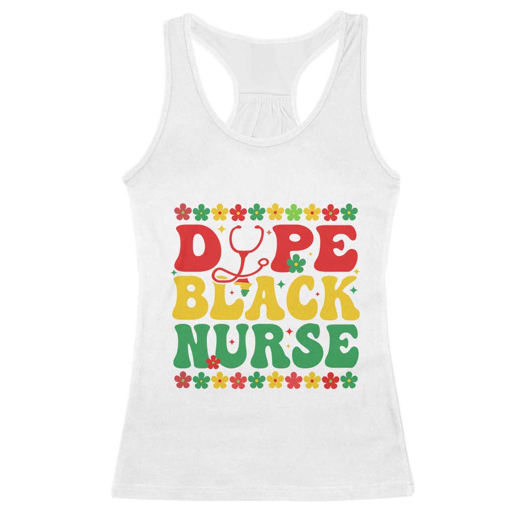 Melanin Queen Nursing Black History Month Gift Racerback Tank Top Dope Black Nurse