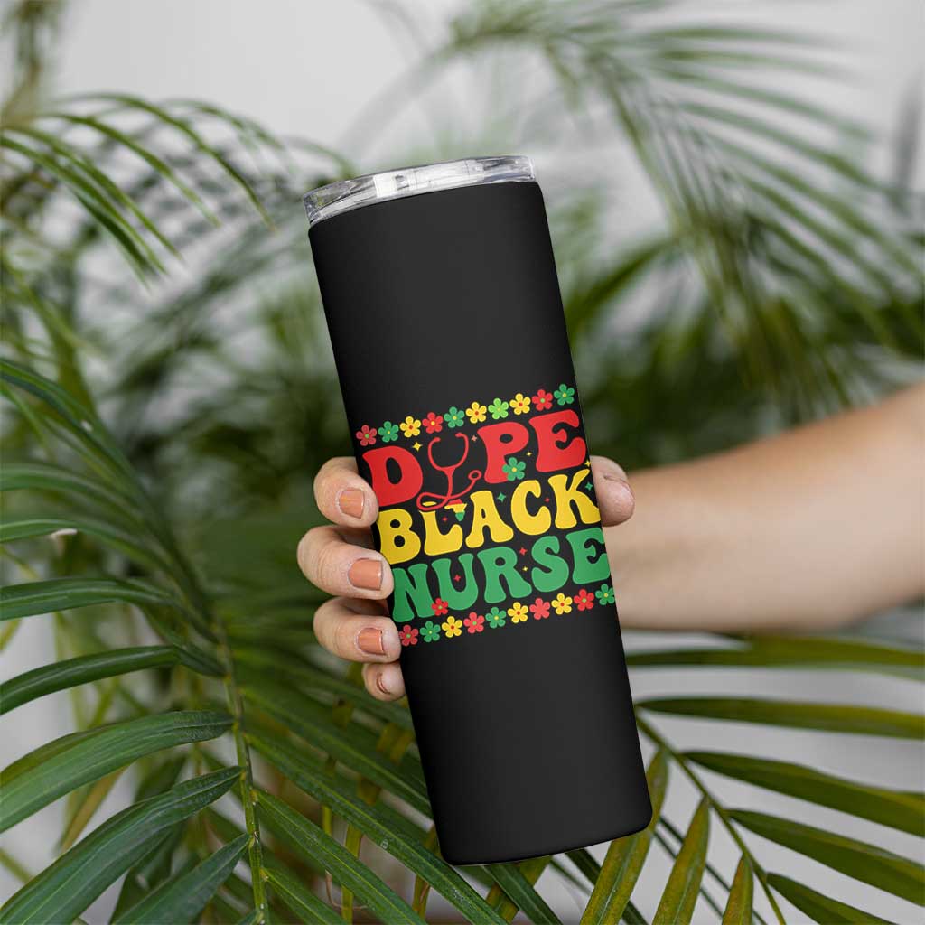 Melanin Queen Nursing Black History Month Gift Skinny Tumbler Dope Black Nurse