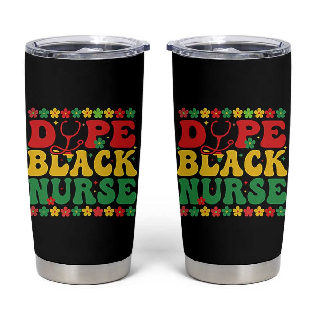 Melanin Queen Nursing Black History Month Gift Tumbler Cup Dope Black Nurse