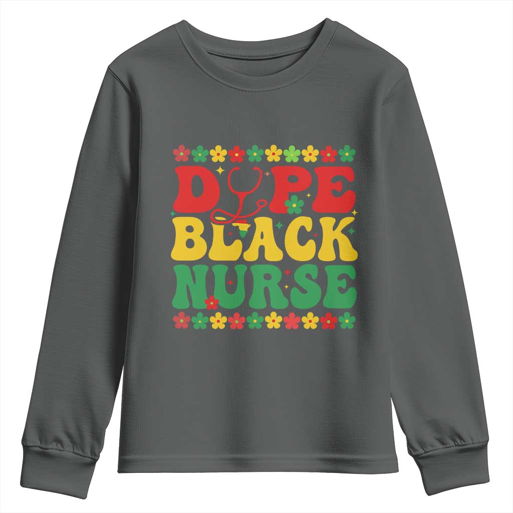 Melanin Queen Nursing Black History Month Gift Youth Sweatshirt Dope Black Nurse