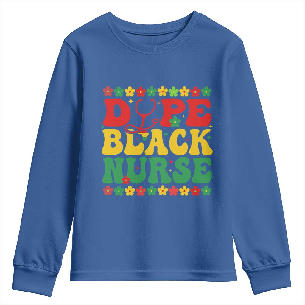 Melanin Queen Nursing Black History Month Gift Youth Sweatshirt Dope Black Nurse