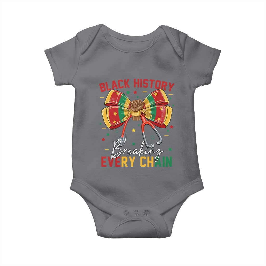 Black History Breaking Every Chain Baby Onesie Gift For Black Nurse - Wonder Print Shop
