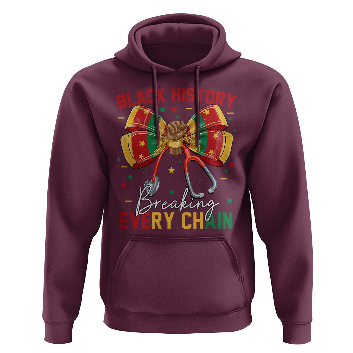 Black History Breaking Every Chain Hoodie Gift For Black Nurse - Wonder Print Shop