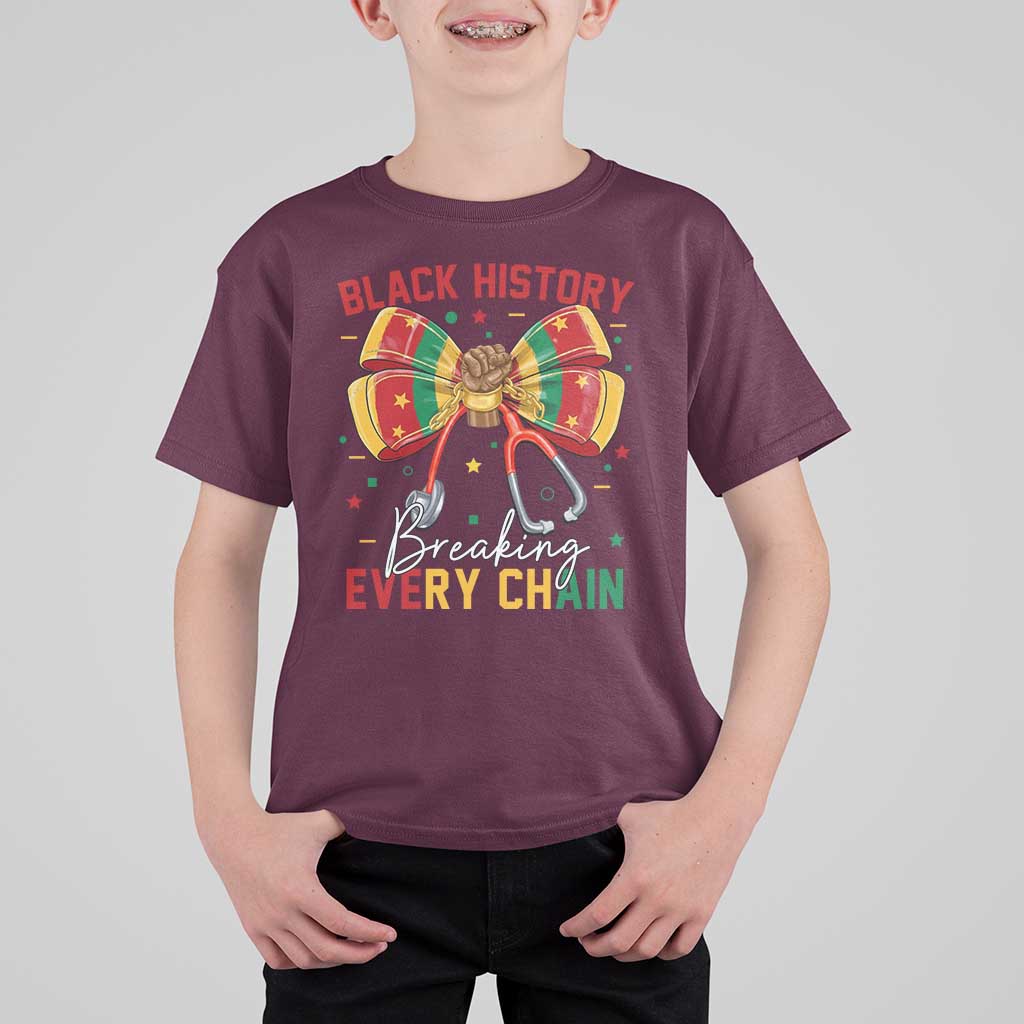 Black History Breaking Every Chain T Shirt For Kid Gift For Black Nurse - Wonder Print Shop