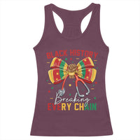 Black History Breaking Every Chain Racerback Tank Top Gift For Black Nurse - Wonder Print Shop