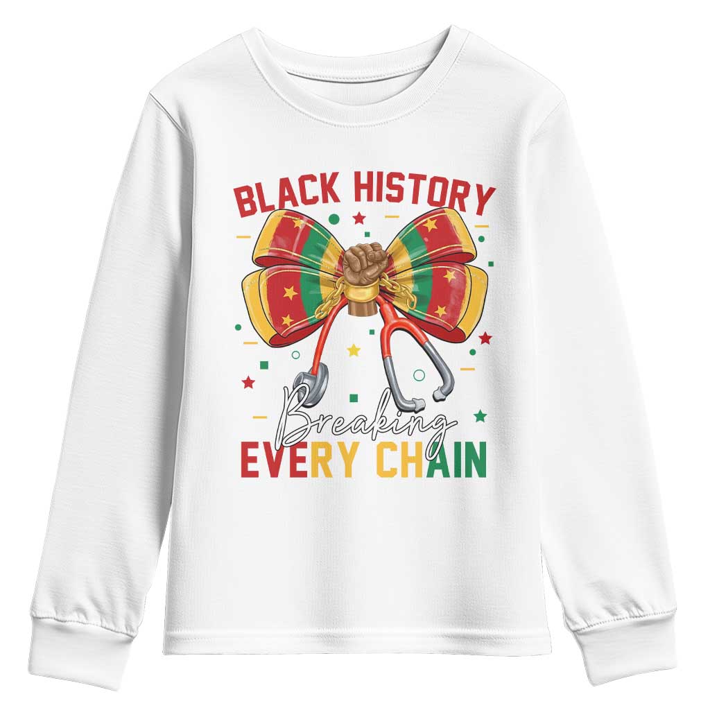 Black History Breaking Every Chain Youth Sweatshirt Gift For Black Nurse - Wonder Print Shop