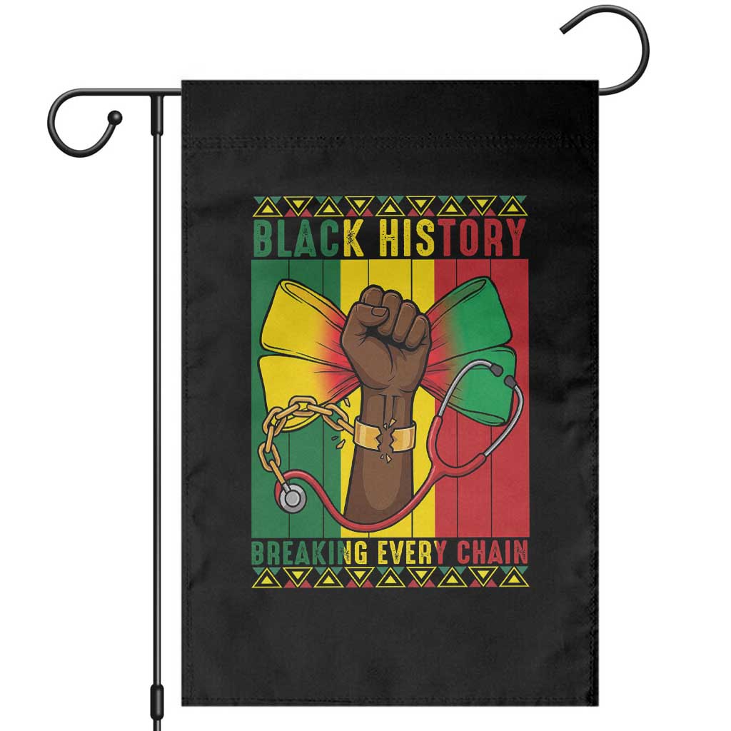 Breaking Every Chain Garden Flag Black History Medical Professional Gift - Wonder Print Shop