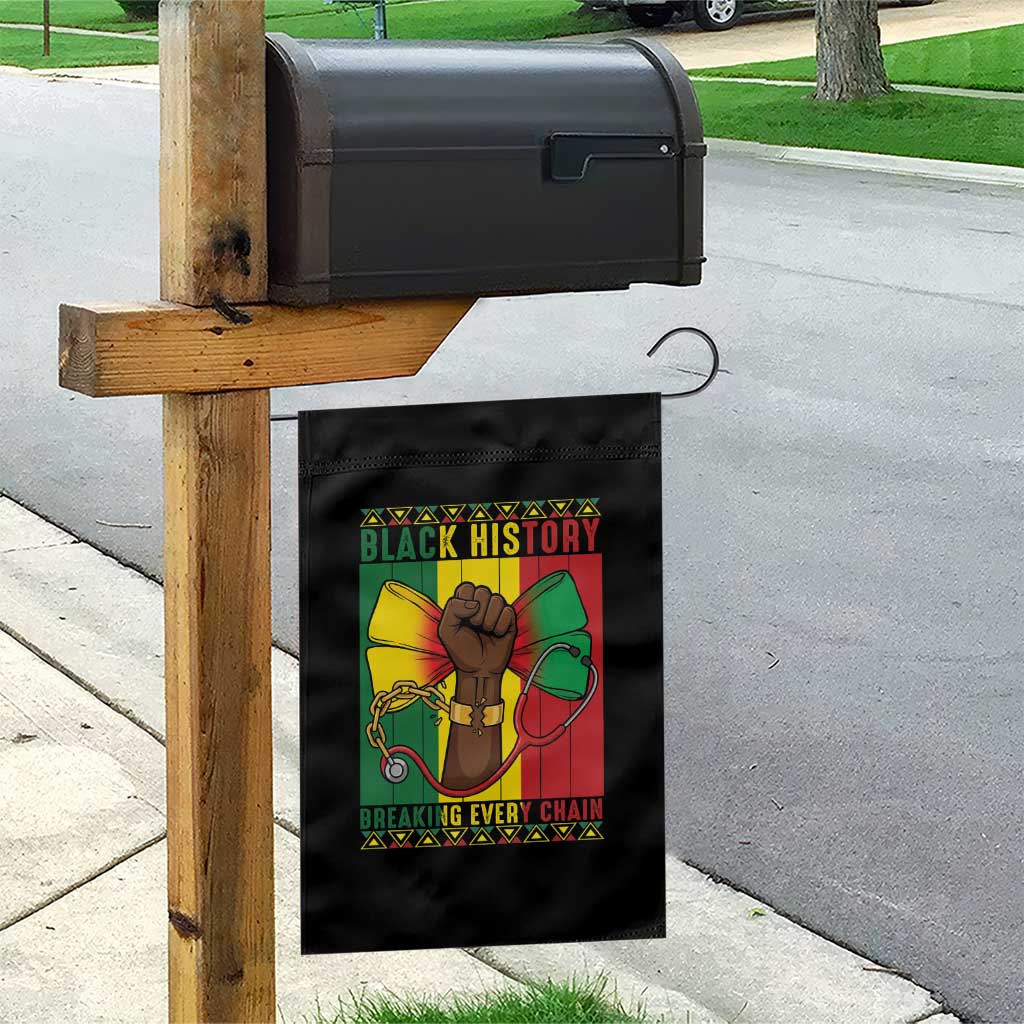 Breaking Every Chain Garden Flag Black History Medical Professional Gift - Wonder Print Shop