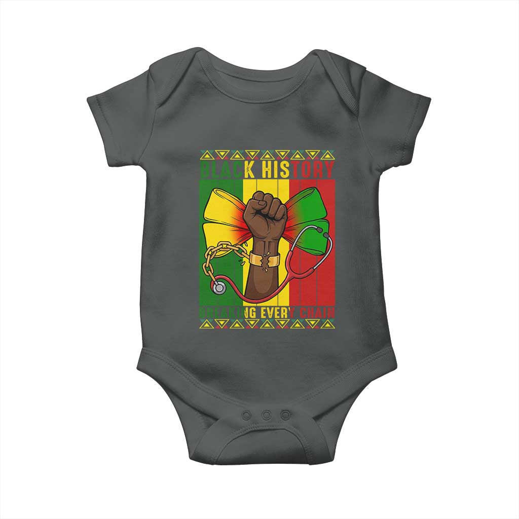 Breaking Every Chain Baby Onesie Black History Medical Professional Gift - Wonder Print Shop