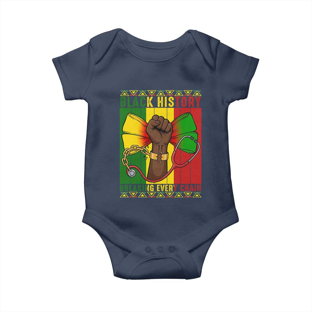 Breaking Every Chain Baby Onesie Black History Medical Professional Gift - Wonder Print Shop