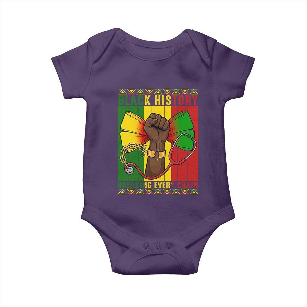 Breaking Every Chain Baby Onesie Black History Medical Professional Gift - Wonder Print Shop