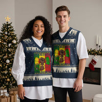 Breaking Every Chain V-Neck Knit Sweater Vest Black History Medical Professional Gift - Wonder Print Shop