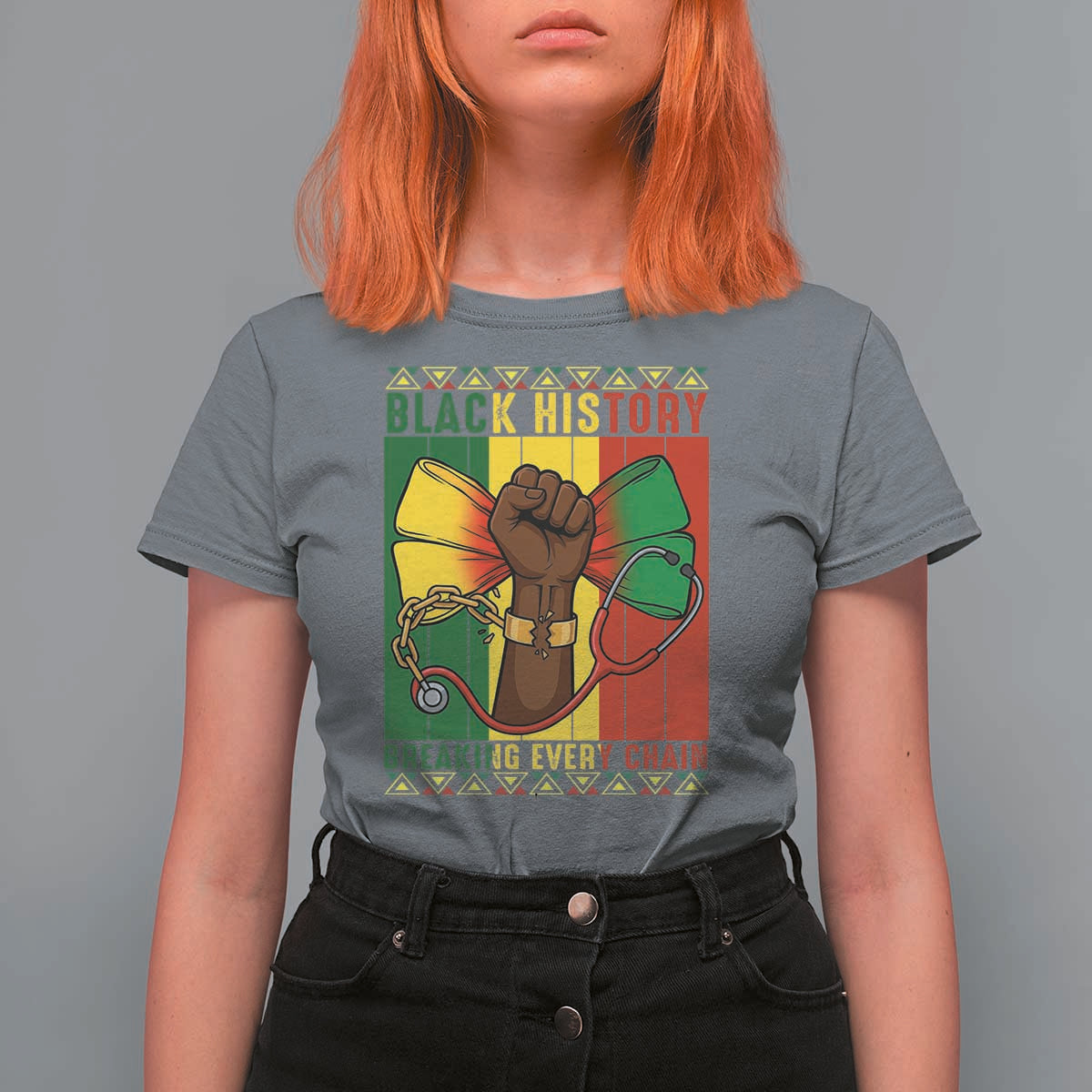 Breaking Every Chain T Shirt For Women Black History Medical Professional Gift - Wonder Print Shop