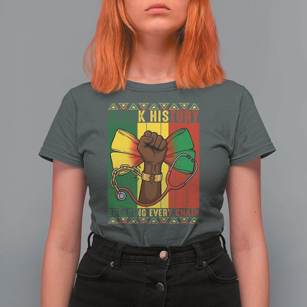 Breaking Every Chain T Shirt For Women Black History Medical Professional Gift - Wonder Print Shop