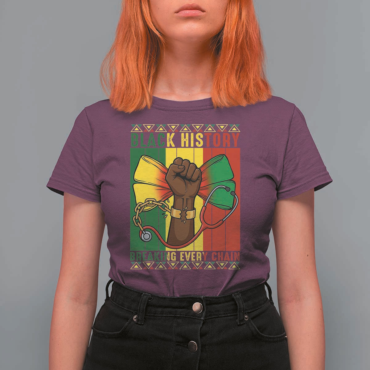 Breaking Every Chain T Shirt For Women Black History Medical Professional Gift - Wonder Print Shop