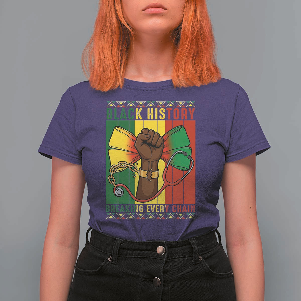 Breaking Every Chain T Shirt For Women Black History Medical Professional Gift - Wonder Print Shop