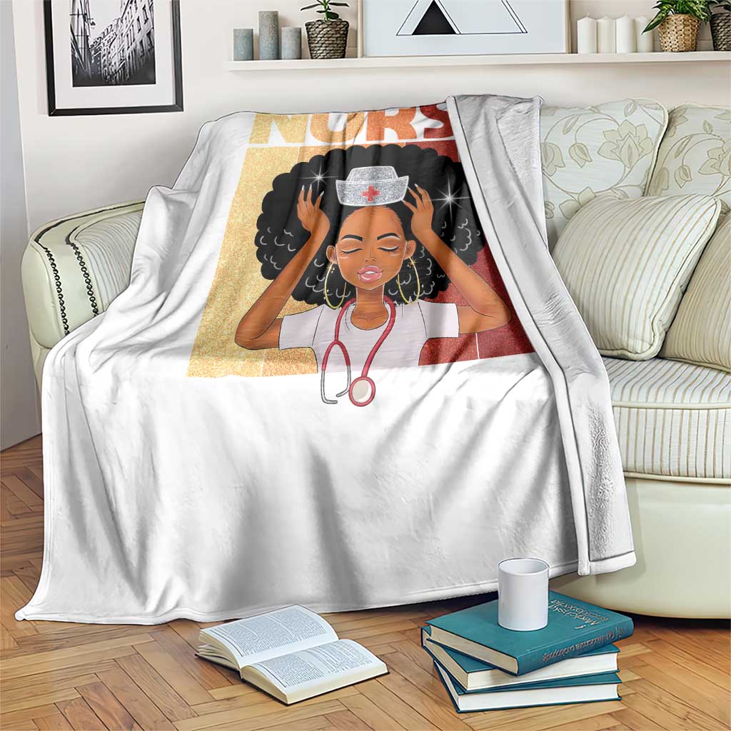 Strong Black Nurse Throw Blanket Black History Medical Professional Gift - Wonder Print Shop