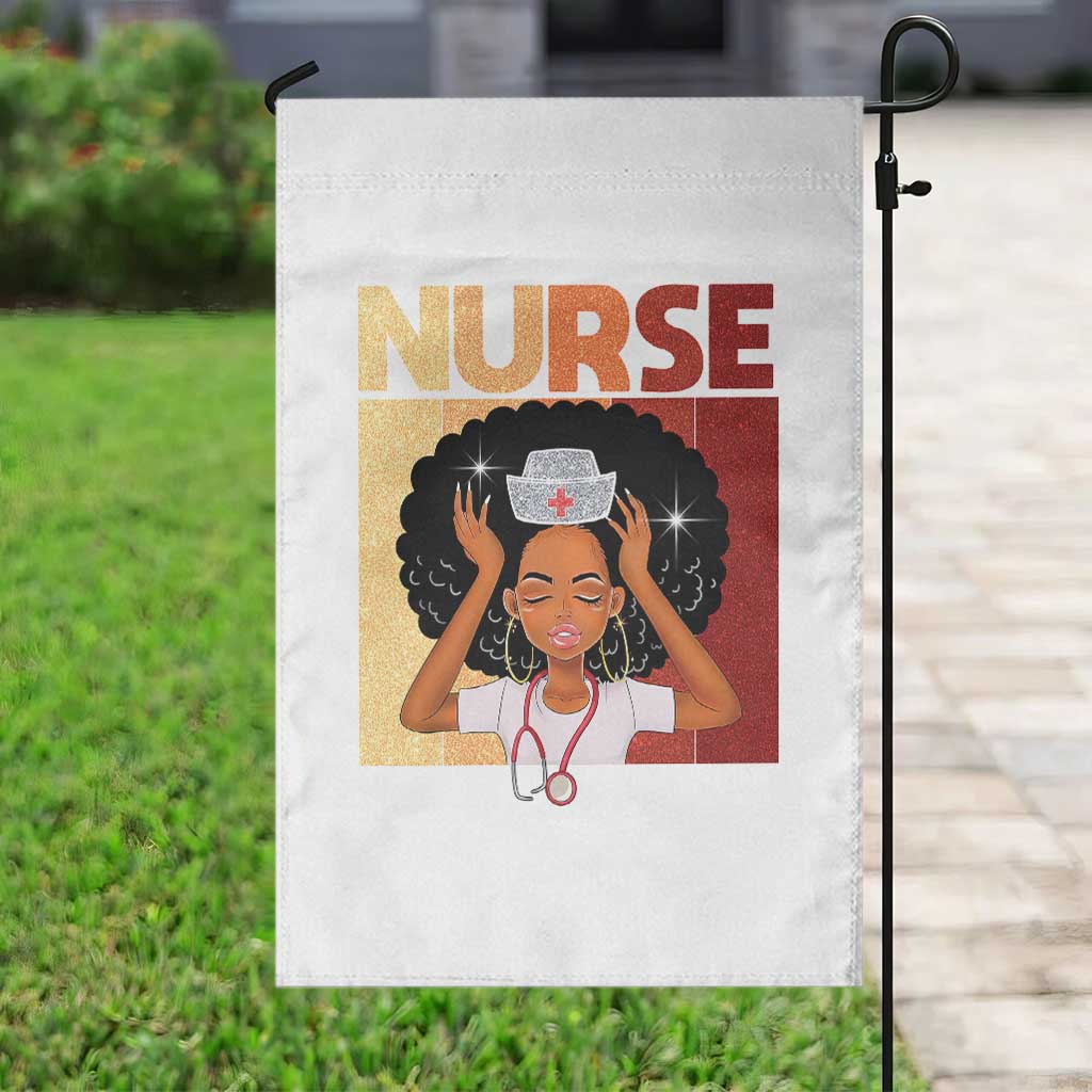 Strong Black Nurse Garden Flag Black History Medical Professional Gift - Wonder Print Shop