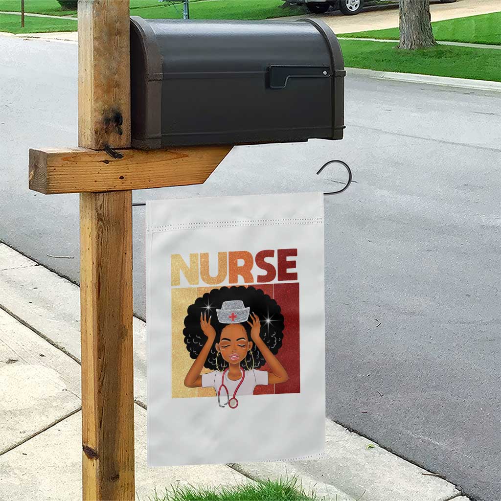Strong Black Nurse Garden Flag Black History Medical Professional Gift - Wonder Print Shop